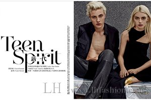 Lucky Blue Smith为时尚芭莎中国版拍摄封面大片